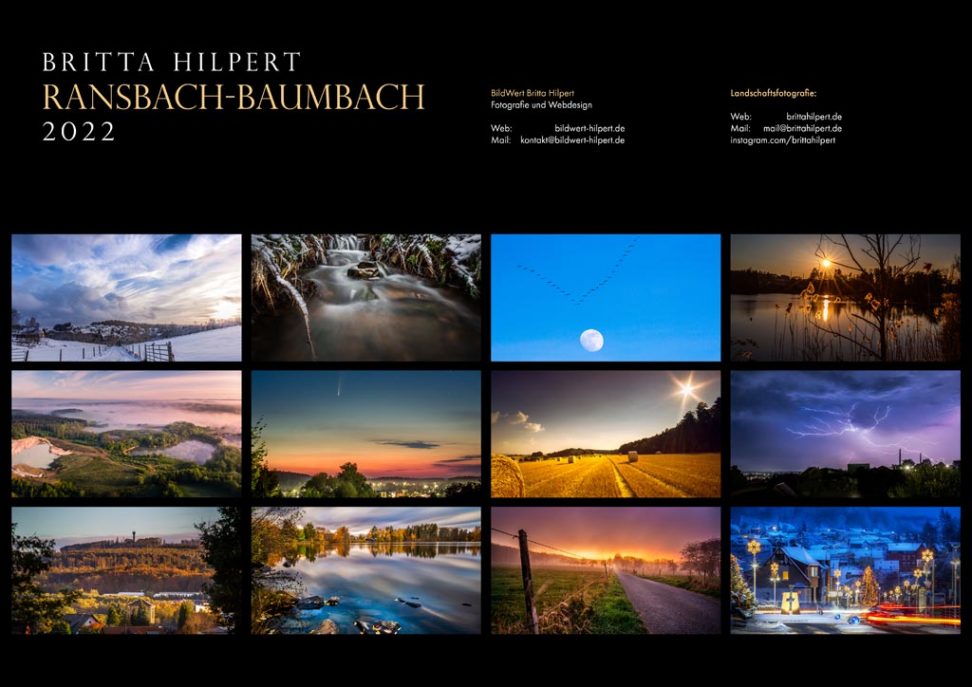 Wandkalender 2022 Ransbach-Baumbach: Übersicht der Kalenderfotos