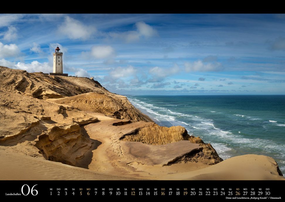Wandkalender 2022 Landschaften: Leuchtturm Rubjerg Knude, Dänemark