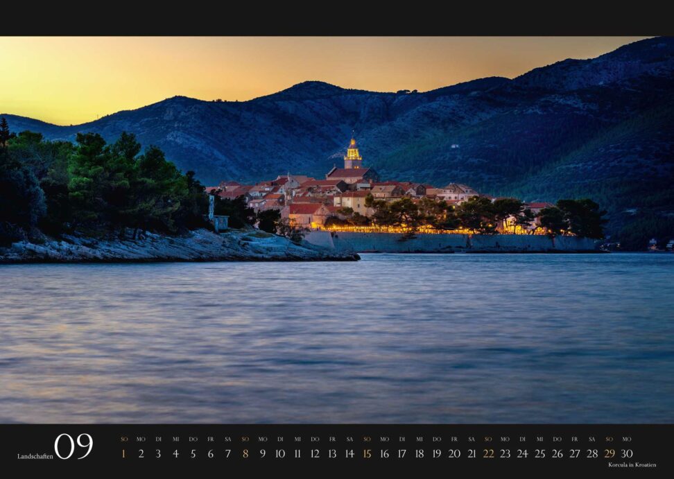 Kalender Europa Landschaft 2024: Korcula Kroatien