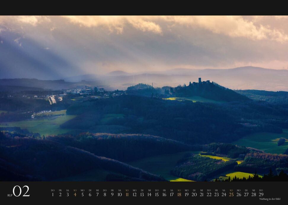 kalender 2024 rlp: Nürburg in der Eifel