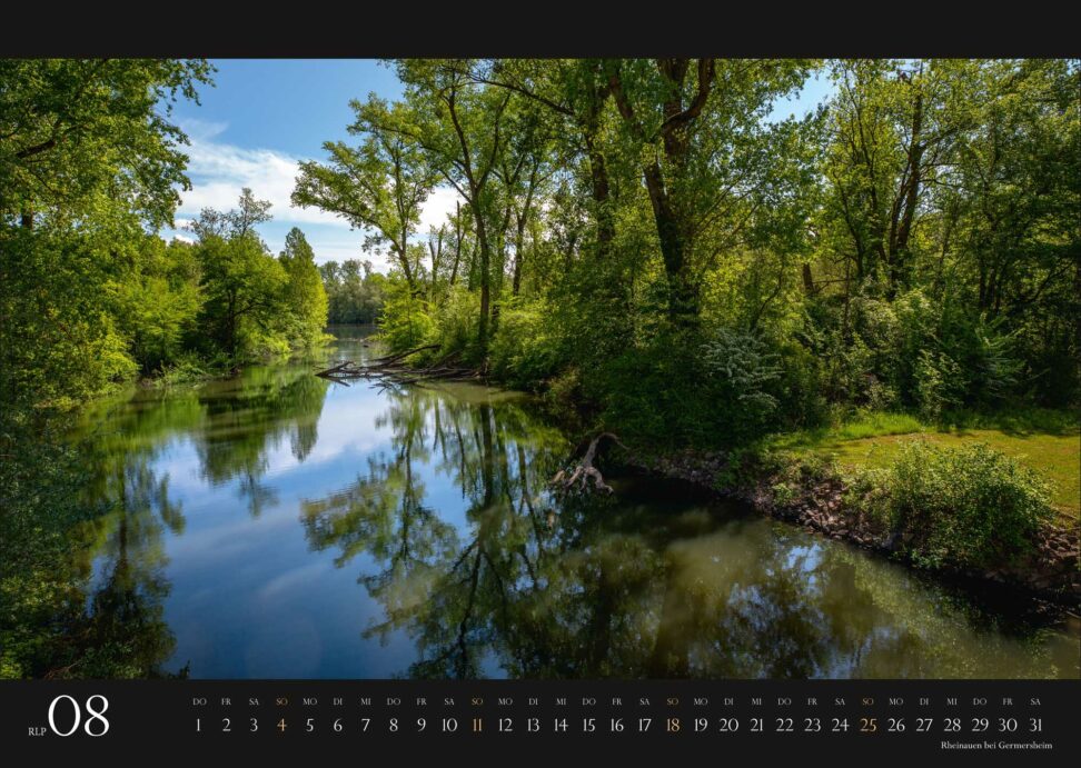 kalender 2024 rlp: Rheinauen bei Germesheim