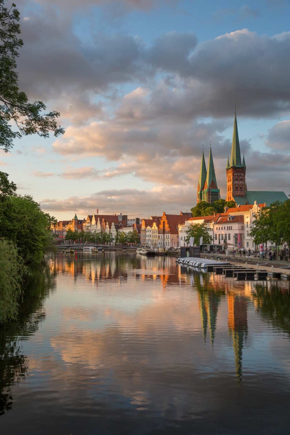 Lübeck: Stadtansicht von Lübeck an der Trave