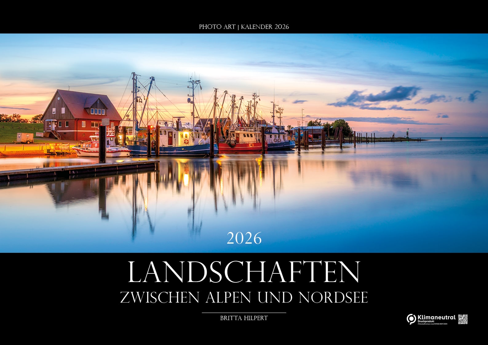 Landschaftskalender 2026 Alpen-Nordsee Titelblatt: Blick in weite Landschaften